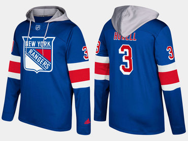 Adidas New York Rangers 3 Harry Howell Retired Blue Name And Number Hoodie
