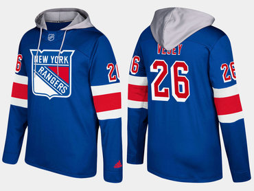 Adidas New York Rangers 26 Jimmy Vesey Name And Number Blue Hoodie