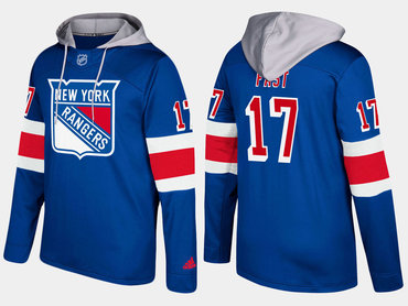 Adidas New York Rangers 17 Jesper Fast Name And Number Blue Hoodie