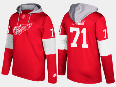 Adidas Detroit Red Wings 71 Dylan Larkin Name And Number Red Hoodie