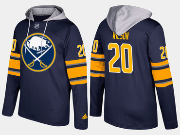 Adidas Buffalo Sabres 20 Scott Wilson Name And Number Blue Hoodie