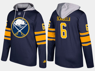 Adidas Buffalo Sabres 6 Marco Scandella Name And Number Blue Hoodie