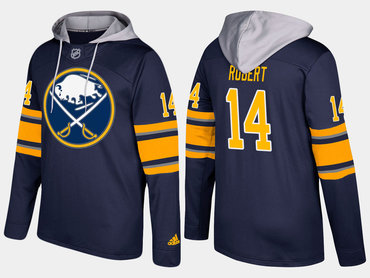 Adidas Buffalo Sabres 14 Rene Robert Retired Blue Name And Number Hoodie