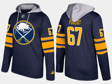 Adidas Buffalo Sabres 67 Benoit Pouliot Name And Number Blue Hoodie