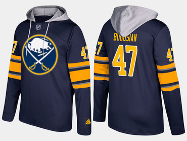 Adidas Buffalo Sabres 47 Zach Bogosian Name And Number Blue Hoodie