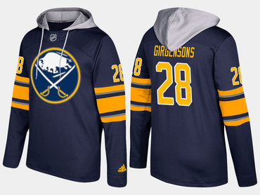 Adidas Buffalo Sabres 28 Zemgus Girgensons Name And Number Blue Hoodie