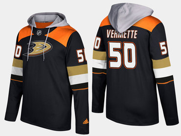 Adidas Anaheim Ducks 50 Antoine Vermette Name And Number Black Hoodie