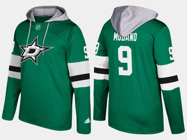 Adidas Dallas Stars 9 Mike Modano Retired Green Name And Number Hoodie