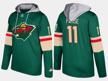 Adidas Minnesota Wild 11 Zach Parise Name And Number Green Hoodie