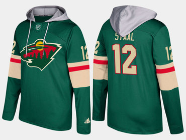 Adidas Minnesota Wild 12 Eric Staal Name And Number Green Hoodie