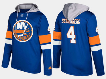 Adidas New York Islanders 4 Dennis Seidenberg Name And Number Blue Hoodie