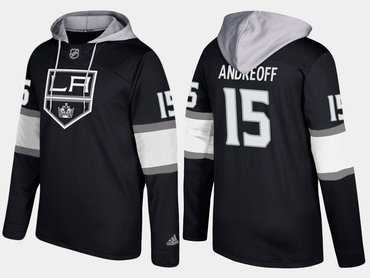 Adidas Los Angeles Kings 15 Andy Andreoff Name And Number Black Hoodie