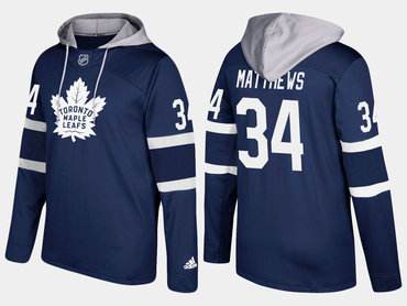 Adidas Toronto Maple Leafs 34 Auston Matthews Name And Number Royal Hoodie