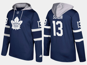 Adidas Toronto Maple Leafs 13 Mats Sundin Retired Royal Name And Number Hoodie