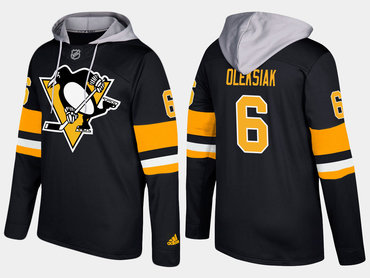 Adidas Pittsburgh Penguins 6 Jamie Oleksiak Name And Number Black Hoodie