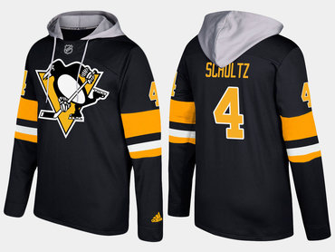 Adidas Pittsburgh Penguins 4 Justin Schultz Name And Number Black Hoodie