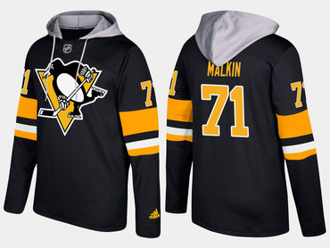 Adidas Pittsburgh Penguins 71 Evgeni Malkin Name And Number Black Hoodie