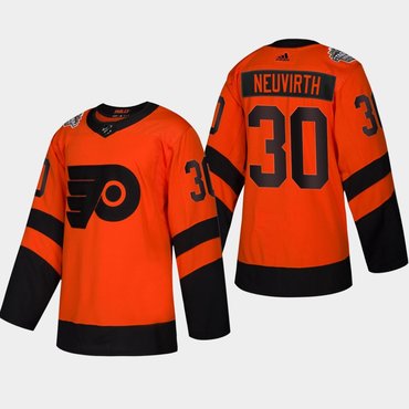 Men's #30 Michal Neuvirth Flyers Coors Light 2019 Stadium Series Orange Authentic Jersey