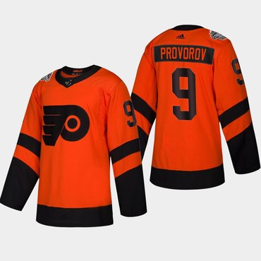 Men's #9 Ivan Provorov Flyers Coors Light 2019 Stadium Series Orange Authentic Jersey