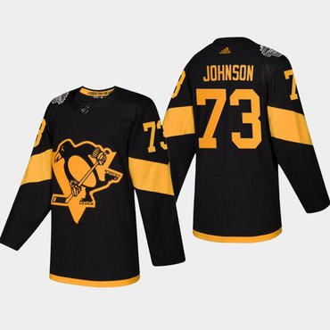 Men's #73 Jack Johnson Penguins Coors Light 2019 Stadium Series Black Authentic Jersey