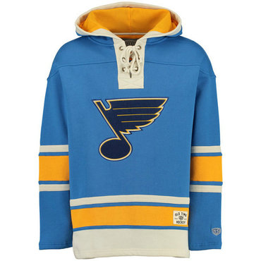 Blues Light Blue Men's Customized All Stitched Sweatshirt