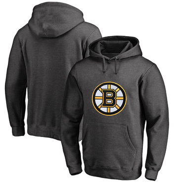 Boston Bruins Dark Gray Men's Customized All Stitched Pullover Hoodie