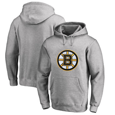 Boston Bruins Gray Men's Customized All Stitched Pullover Hoodie