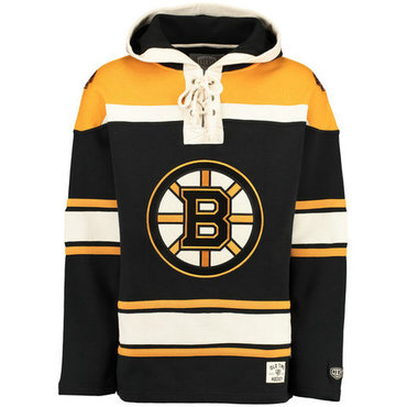 Bruins Black Men's Customized All Stitched Sweatshirt
