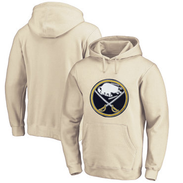 Buffalo Sabres Cream Men's Customized All Stitched Pullover Hoodie