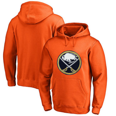 Buffalo Sabres Orange Men's Customized All Stitched Pullover Hoodie