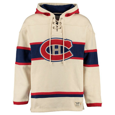Canadiens Cream Men's Customized All Stitched Sweatshirt