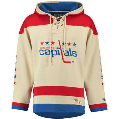 Capitals Cream Men's Customized Hooded Sweatshirt