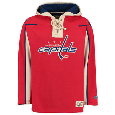 Capitals Throwback Red Men's Customized All Stitched Sweatshirt