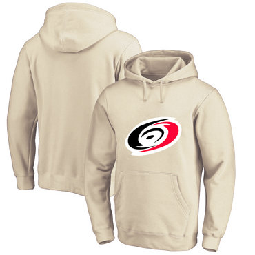 Carolina Hurricanes Cream Men's Customized All Stitched Pullover Hoodie