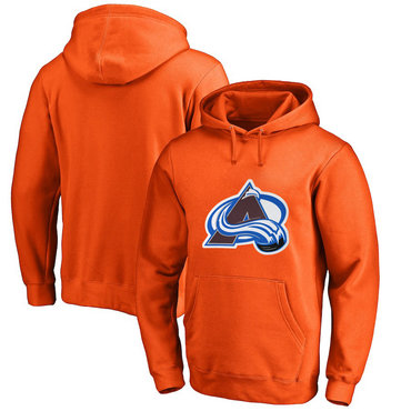 Colorado Avalanche Orange Men's Customized All Stitched Pullover Hoodie