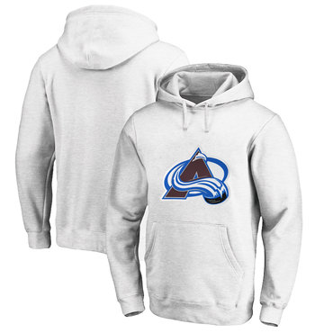 Colorado Avalanche White Men's Customized All Stitched Pullover Hoodie