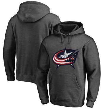 Columbus Blue Jackets Dark Gray Men's Customized All Stitched Pullover Hoodie