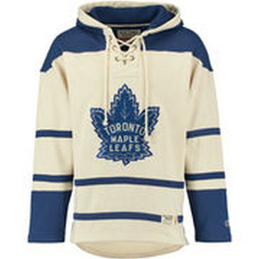Maple Leafs Cream Men's Customized All Stitched Sweatshirt