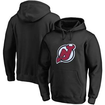 New Jersey Devils Black Men's Customized All Stitched Pullover Hoodie