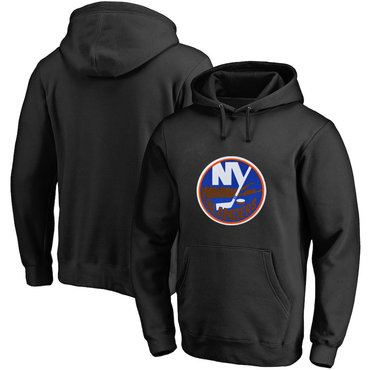 New York Islanders Black Men's Customized All Stitched Pullover Hoodie