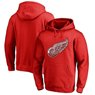 Detroit Red Wings Red Men's Customized All Stitched Pullover Hoodie