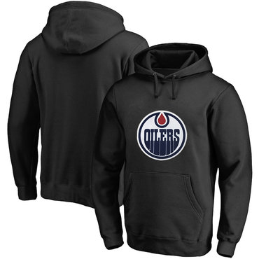 Edmonton Oilers Black Men's Customized All Stitched Pullover Hoodie