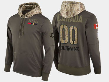 Nike Flames Men's Customized Olive Salute To Service Pullover Hoodie