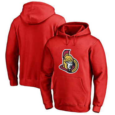 Ottawa Senators Red Men's Customized All Stitched Pullover Hoodie