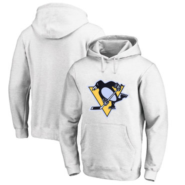 Pittsburgh Penguins White Men's Customized All Stitched Pullover Hoodie