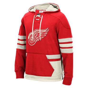 Red Wings Red Pullover Men's Customized All Stitched Sweatshirt