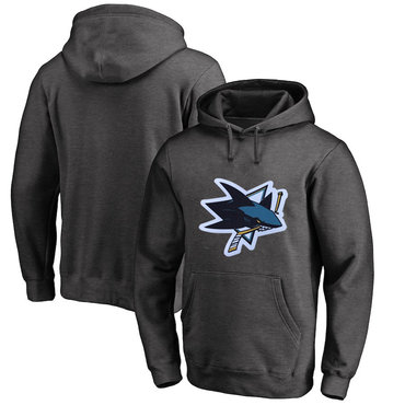 San Jose Sharks Dark Gray Men's Customized All Stitched Pullover Hoodie
