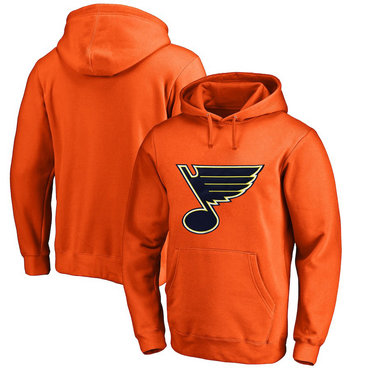 St. Louis Blues Orange Men's Customized All Stitched Pullover Hoodie