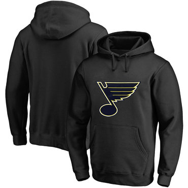 St. Louis Blues Black Men's Customized All Stitched Pullover Hoodie