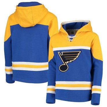St. Louis Blues Blue Men's Customized All Stitched Hooded Sweatshirt